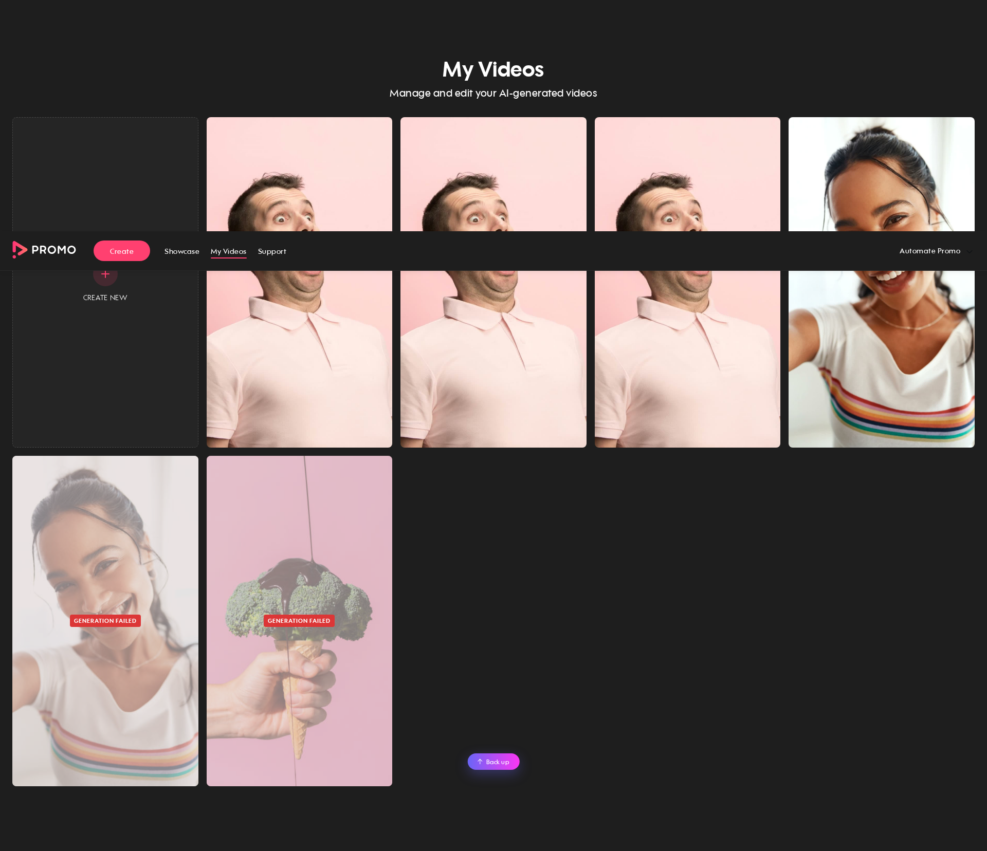 Test failure screenshot